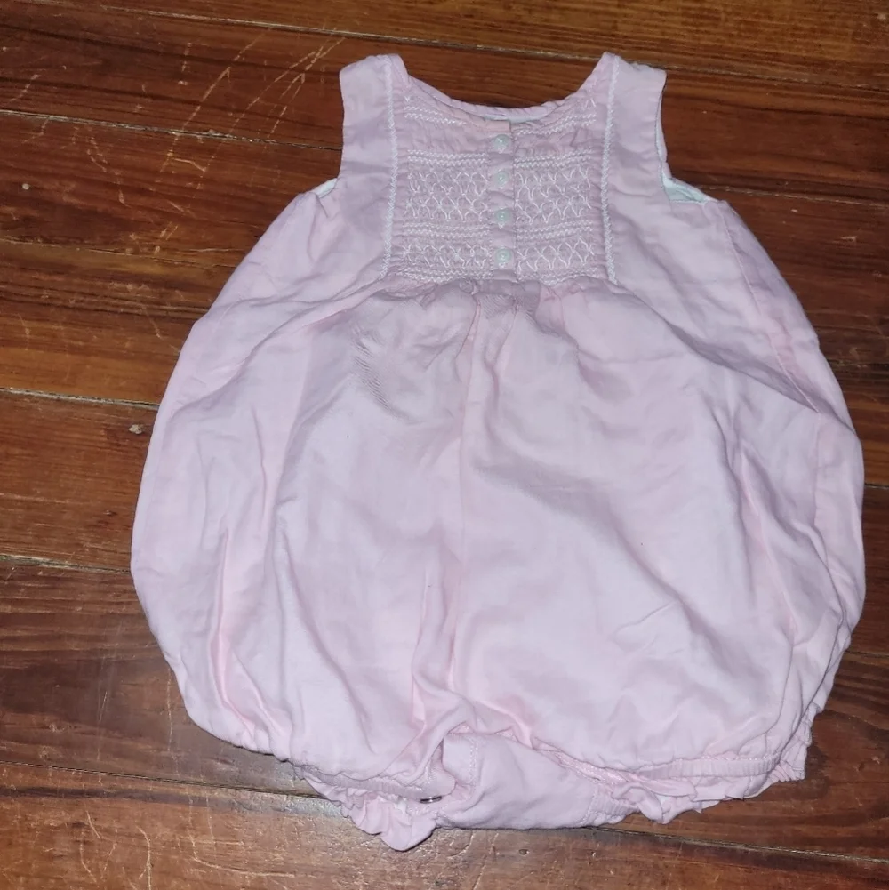 Ralph Lauren smocked onesie. Girls 9 months